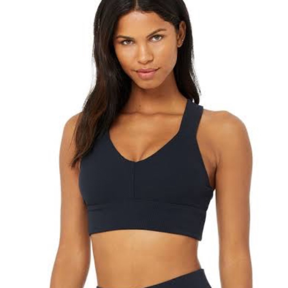 ALO Emulate Sports Bra Navy Size M USED LIKE NEW